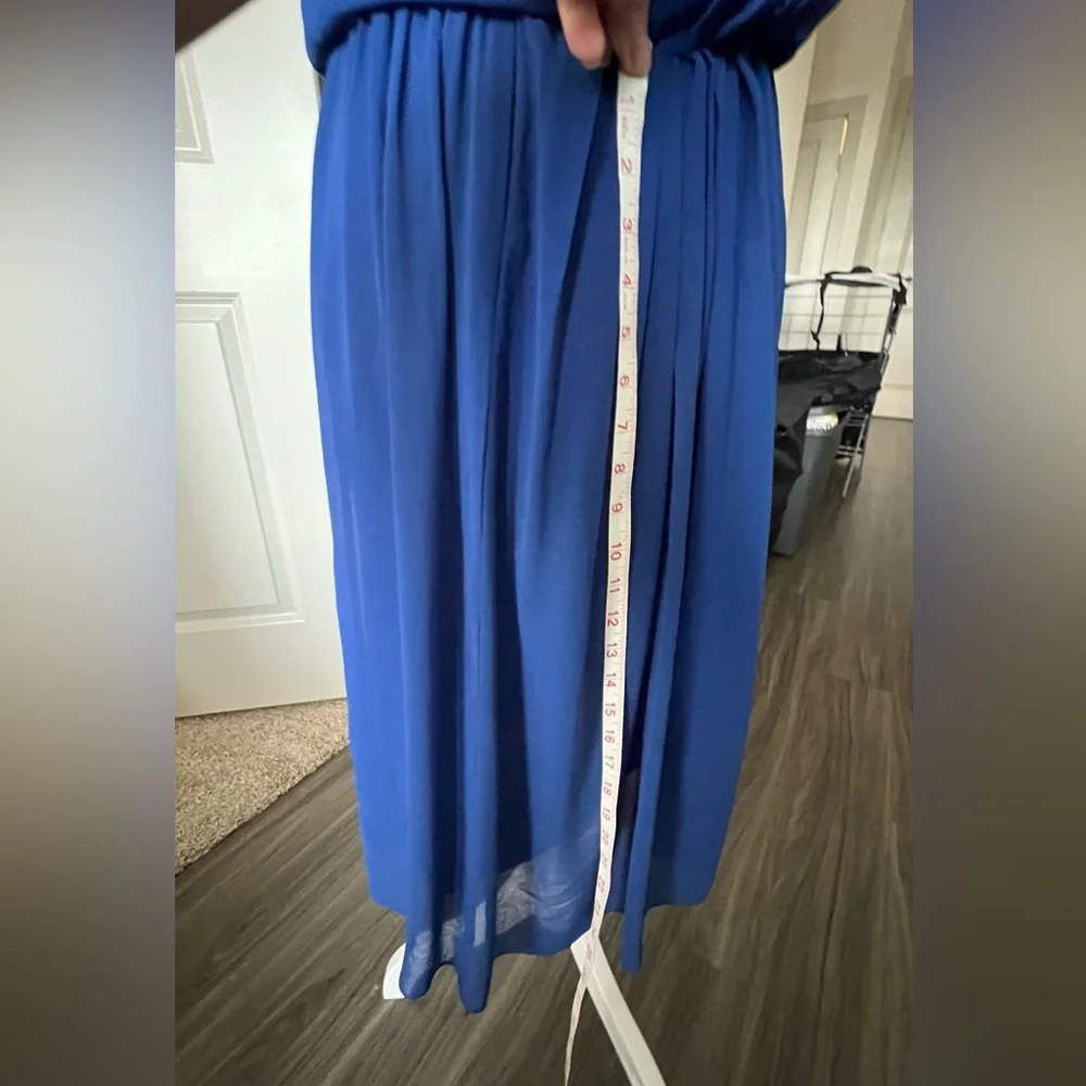 Sandro cobolt Blue adjustable spaghetti strap Midi Dress